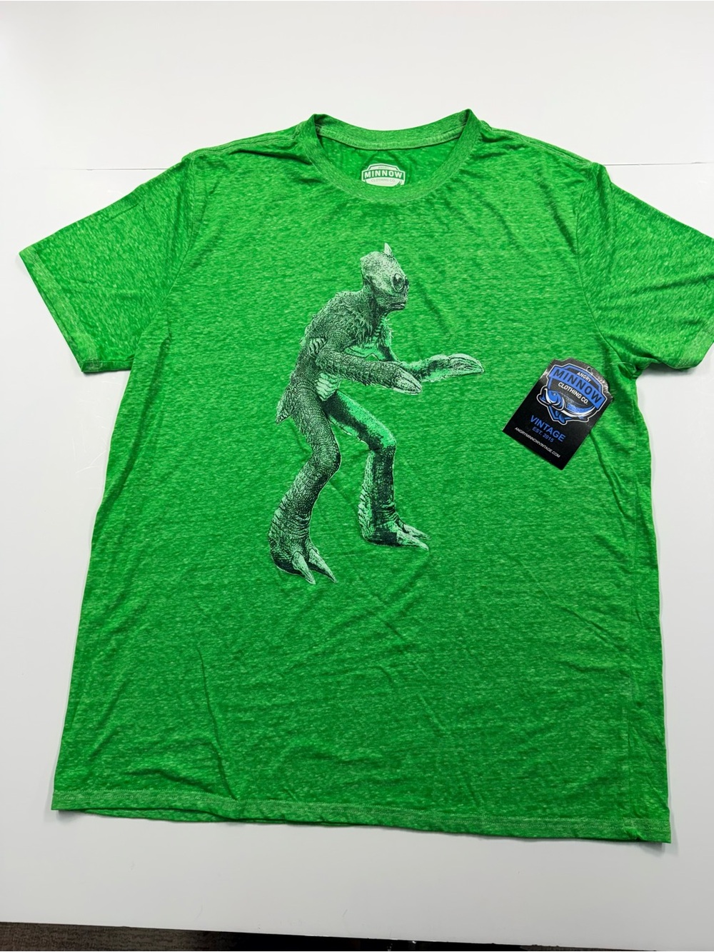 Angry Minnow Vintage Green Sleestack land of the Lost T-Shirt XL